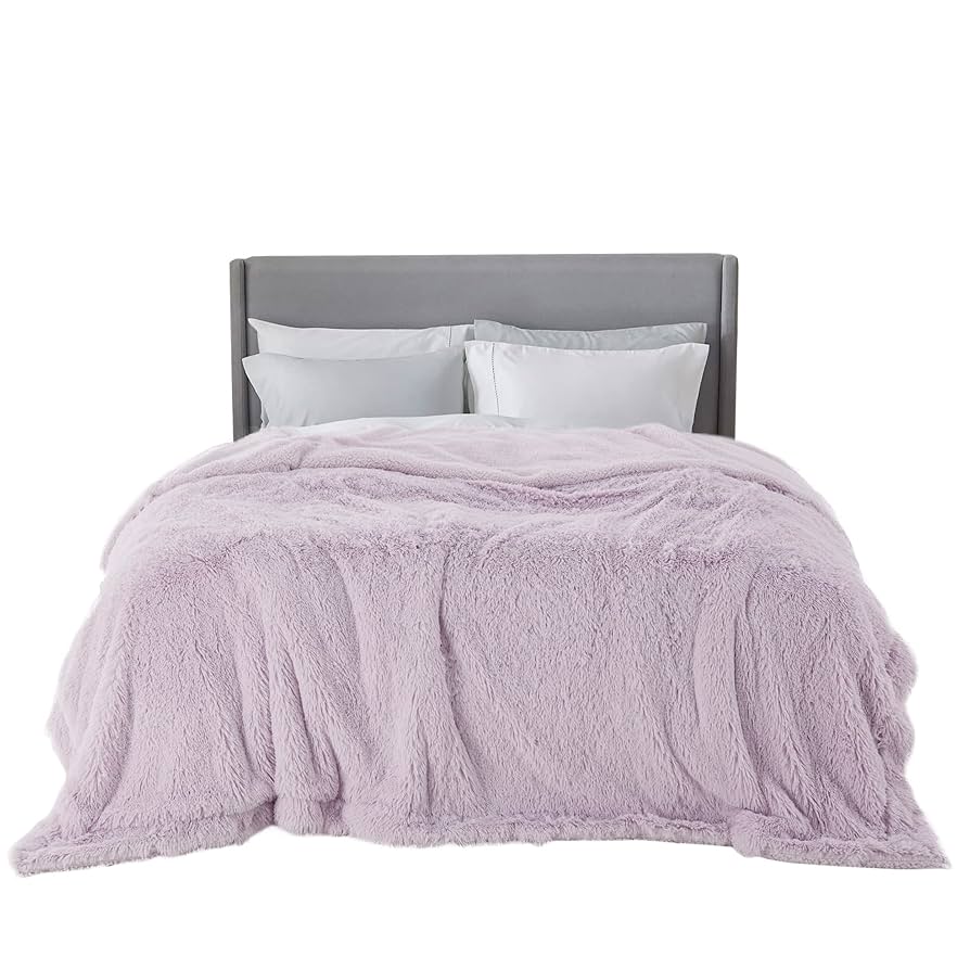 Amazon.com: Bedsure GentleSoft Fluffy Lavender Purple King
